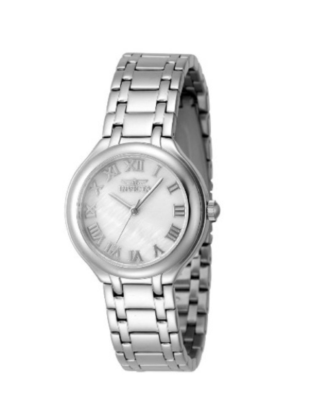 Invicta Silver Stainless Steel Women's Watch with Mother-of-Pearl Dial